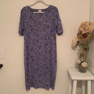 Lularoe Julia Dress Jacquard Print Paisley